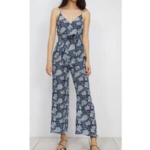 APIECE APART Women's Ostrea Blue Sleeveless V-Neck Tank Jumpsuit Size 10